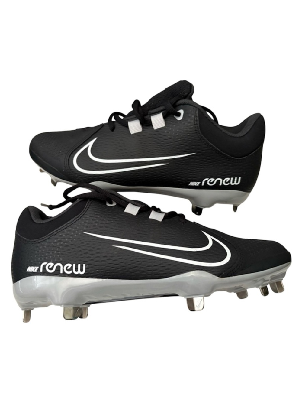 Nike Softball Cleats Renew Hyperdiamond 4 Pro Shoe Metal Black Grey Size 9 New